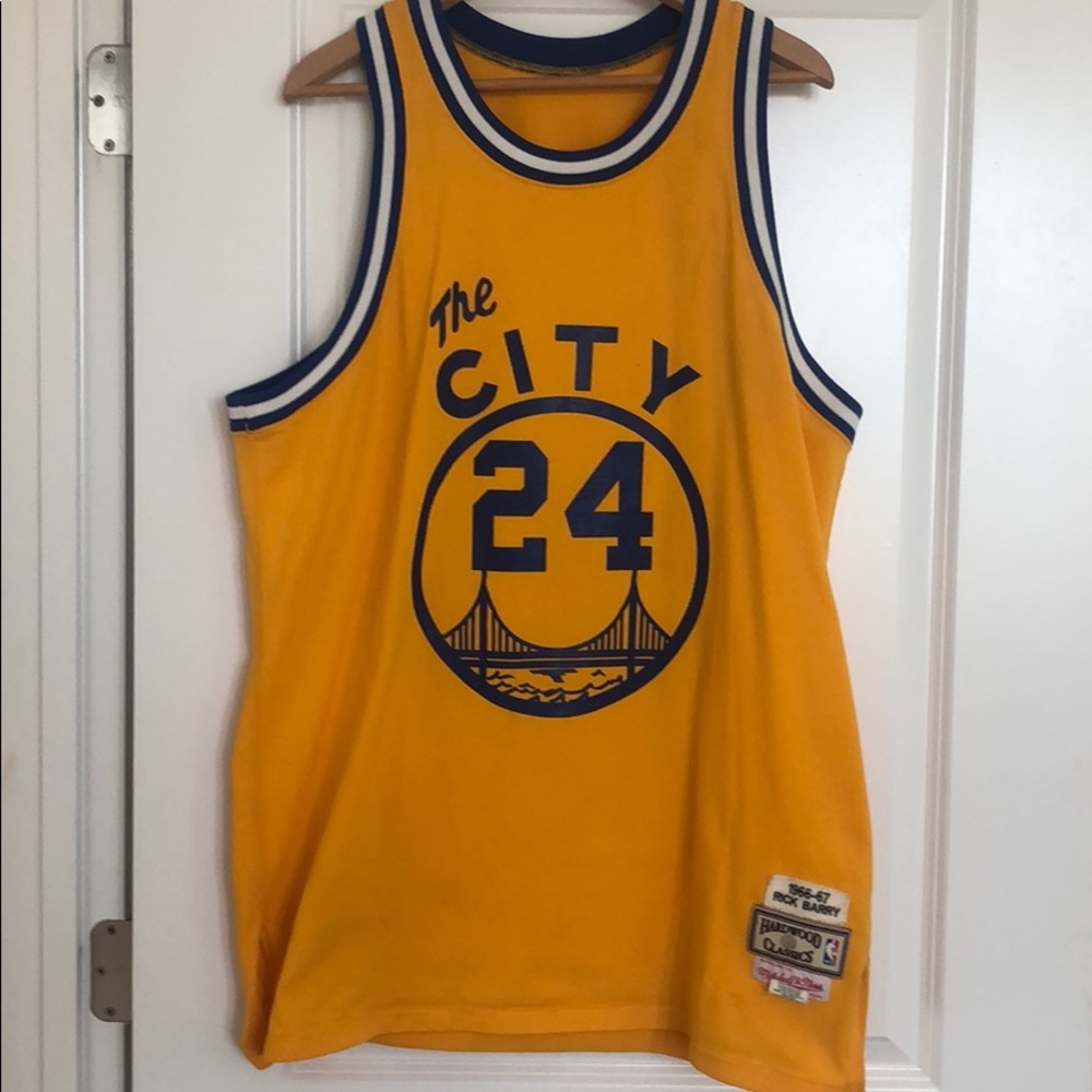 Authentic Mitchell & Ness GS Warriors Jersey